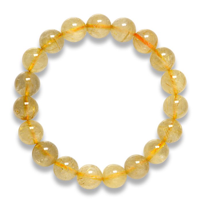 Hình ảnh Vòng Tay Phong Thủy MB7006 Thạch Anh Tóc Vàng