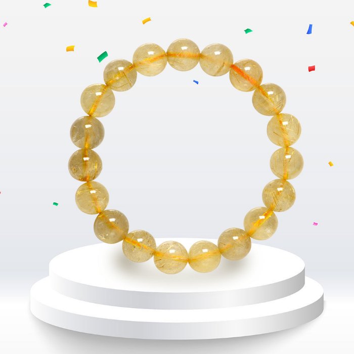 Picture of Mulany MB7006 Golden Rutilated Quartz Healing Bracelet