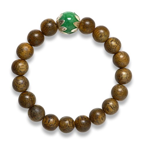 Picture of Mulany MBK8004 Agarwood & Green Jade Kids' Healing Bracelet