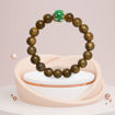 Picture of Mulany MBK8004 Agarwood & Green Jade Kids' Healing Bracelet