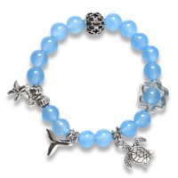 Hình ảnh Vòng Tay Phong Thủy Trẻ Em MBK8005 Hải Lam  Ngọc Thạch