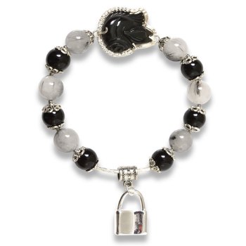 Picture of Mulany MB8010 Ghost Stone With Fox Charm Healing Bracelet