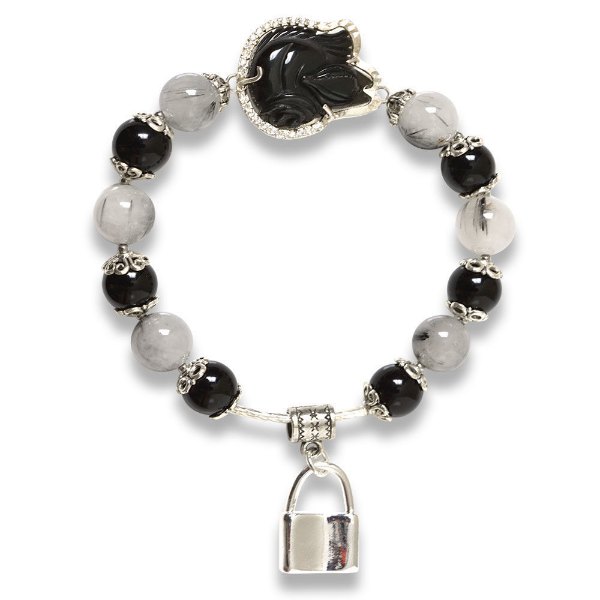 Picture of Mulany MB8010 Ghost Stone With Fox Charm Healing Bracelet