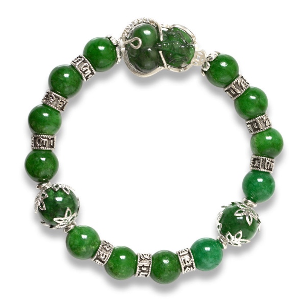 Picture of Mulany MB8013 Green Jade With Pixiu Charm Healing Bracelet