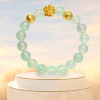 Hình ảnh Vòng Tay Mulany MB8014 Đá Agate Với  Charm Hoa Sen