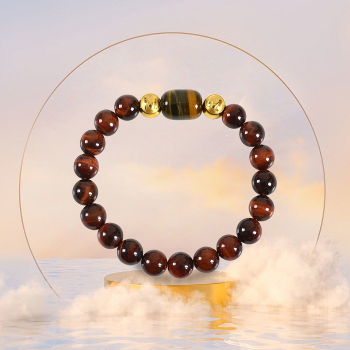 Picture of Mulany MB8033 Tiger Eye Stone Healing Bracelet
