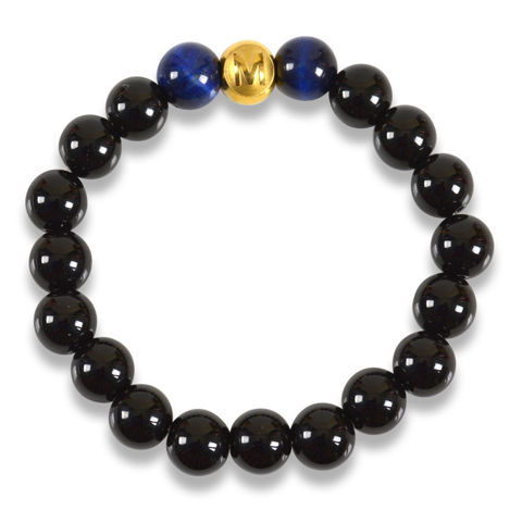 Picture of Mulany MB8034 Obsidian Stone Healing Bracelet