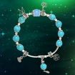 Picture of Mulany MB8042 Jade Stone With Silver Charm Healing Bracelet