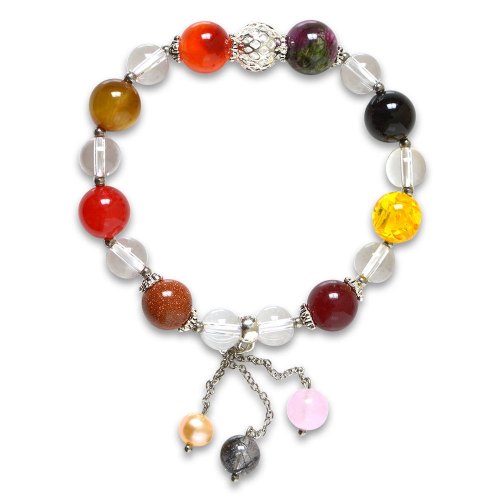 Picture of Mulany MB8056 Multicolor Stone With Beads Charm Healing Bracelet