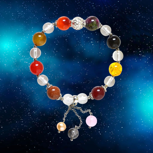 Picture of Mulany MB8056 Multicolor Stone With Beads Charm Healing Bracelet