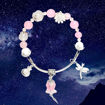 Picture of Mulany MB8070 Rose Quartz With Silver Money Bag Healing Bracelet