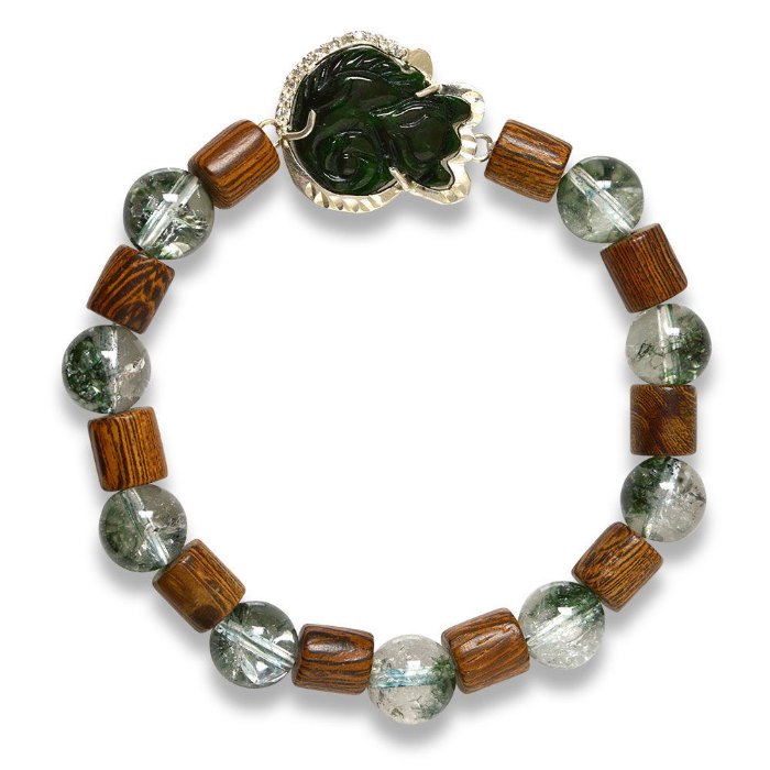 Picture of Mulany MB9001 Agarwood With Fox Charm Healing Bracelet