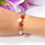 Picture of Mulany MB8002 Red Rutilated Quartz Fox Charm Healing Bracelet