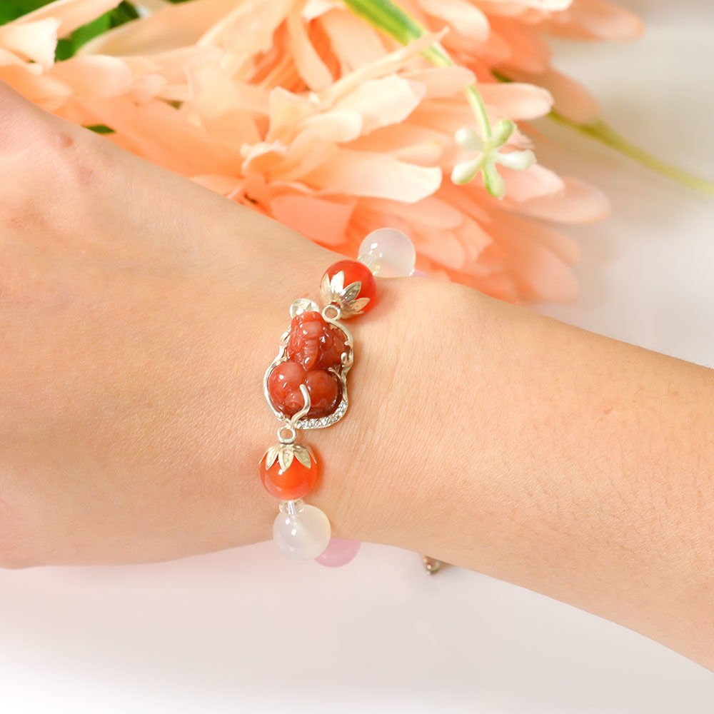 Picture of Mulany MB8012 Multicolor Stone With Pixiu Charm Healing Bracelet
