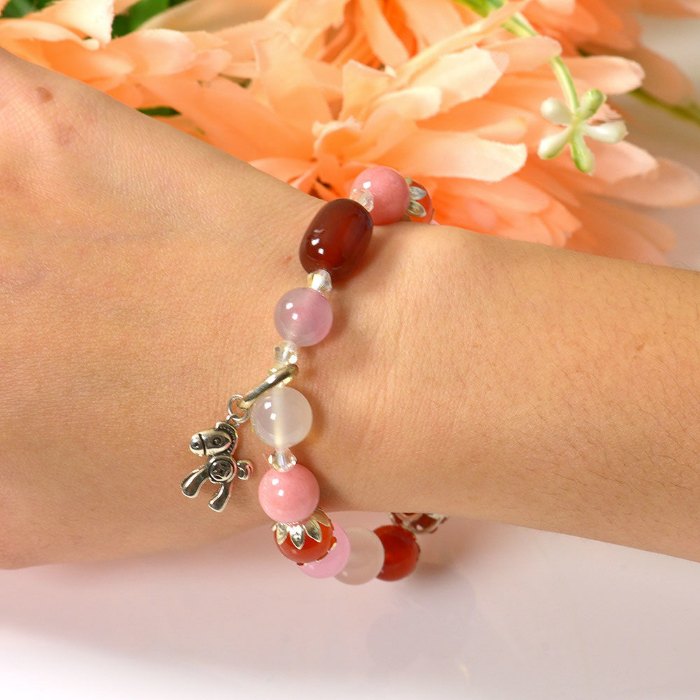 Hình ảnh Vòng Tay Mulany MB8012 Đá Mặt Trăng Với Charm Tỳ Hưu