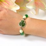 Picture of Mulany MB8018 Jade Stone With Fox Charm Healing Bracelet