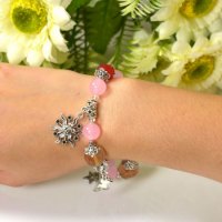 Hình ảnh Vòng Tay Mulany MB8027 Thạch Anh Hồng & Thạch Anh Tóc Đỏ