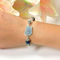 Hình ảnh Vòng Tay MB8065 Ngọc Hải Lam Với Charm Tỳ Hưu