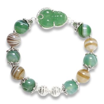 Hình ảnh Vòng Tay Phong Thủy MB8073 Đá Mã Não Với Charm Tỳ Hưu