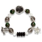 Hình ảnh Vòng Tay Phong Thủy MB8075 Thạch Anh Tóc Đen Với Charm Hồ Ly