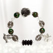 Picture of Mulany MB8075 Black Rutilated & Cloisonne With Fox Charm Healing Bracelet
