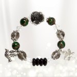 Hình ảnh Vòng Tay Phong Thủy MB8075 Thạch Anh Tóc Đen Với Charm Hồ Ly
