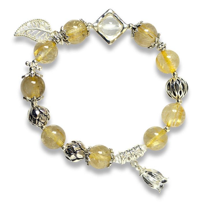 Picture of Mulany MB8077 Golden Rutilated Quartz Healing Bracelet