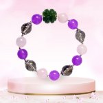 Picture of Mulany MB8078 Amethyst, Rutilated Quartz, Rose Quartz Healing Bracelet