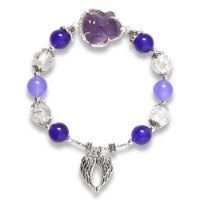 Hình ảnh Vòng Tay Phong Thủy MB8079 Thạch Anh Tím Và Charm Hồ Ly