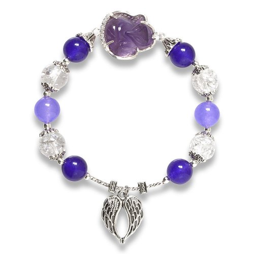 Picture of Mulany MB8079 Amethyst Stone With Fox Charm Healing Bracelet