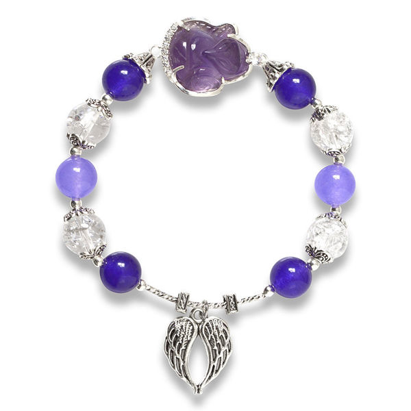Picture of Mulany MB8079 Amethyst Stone With Fox Charm Healing Bracelet