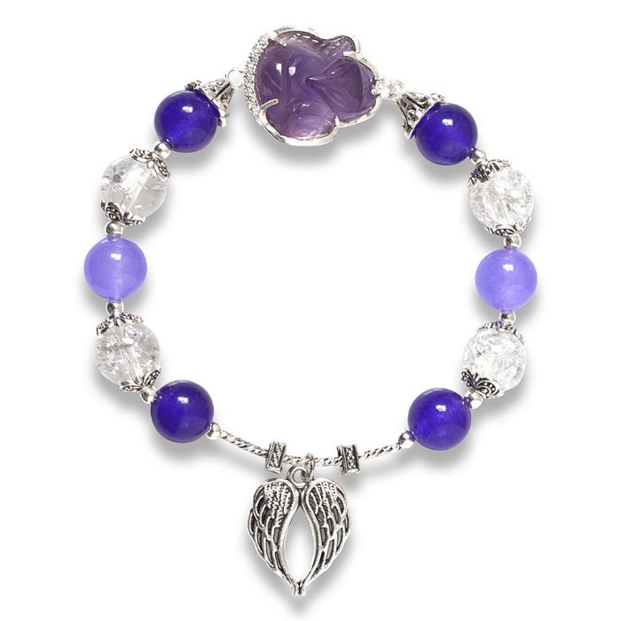 Hình ảnh Vòng Tay Phong Thủy MB8079 Thạch Anh Tím Và Charm Hồ Ly