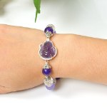 Picture of Mulany MB8079 Amethyst Stone With Fox Charm Healing Bracelet