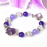 Picture of Mulany MB8079 Amethyst Stone With Fox Charm Healing Bracelet