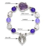 Picture of Mulany MB8079 Amethyst Stone With Fox Charm Healing Bracelet