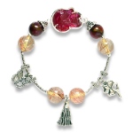 Hình ảnh Vòng Tay Phong Thủy MB8080 Thạch Anh Tóc Đỏ & Charm Hồ Ly