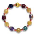 Hình ảnh Vòng Tay Phong Thủy MB8082 Đá Thiên Nhiên Với Charm Mạ Vàng