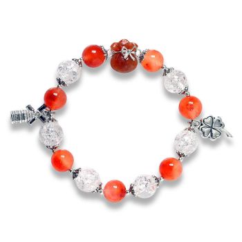 Hình ảnh Vòng Tay Phong Thủy MB8084 Đá Mã Não Với Charm Túi Tiền