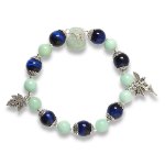Picture of Mulany MB8088 Tiger Eye, Jade Stone With Money Bag Charm Healing Bracelet