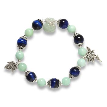 Picture of Mulany MB8088 Tiger Eye, Jade Stone With Money Bag Charm Healing Bracelet