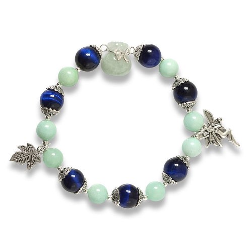 Picture of Mulany MB8088 Tiger Eye, Jade Stone With Money Bag Charm Healing Bracelet