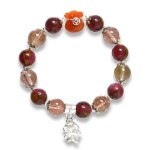 Picture of Mulany MB8089 Cloisonne, Rutilated Quartz & Money Bag Charm