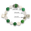 Picture of Mulany MB8004 Green Jade With Silver Money Bag Charm Healing Bracelet