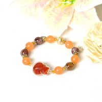 Hình ảnh Vòng Tay Mulany MB8007 Đá Tangerine Và Charm Hồ Ly