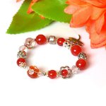 Picture of Mulany MB8008 Rutilated Quartz With Money Bag Charm Healing Bracelet