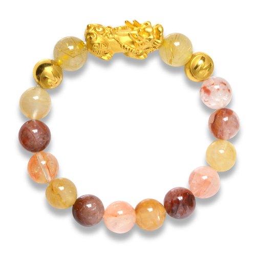 Picture of Mulany MB8017 Multicolor Gemstone With Pixiu Charm Healing Bracelet