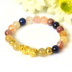 Picture of Mulany MB8017 Multicolor Gemstone With Pixiu Charm Healing Bracelet