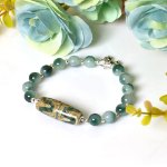 Picture of Mulany MB8021 Jade Stone With Dzi Charm Healing Bracelet