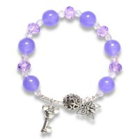 Hình ảnh Vòng Tay Phong Thủy MB8043 Thạch Anh Tím Với Charm Trái Tim