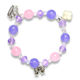 Picture of Mulany MB8060 Amethyst Stone With Silver Charm Healing Bracelet